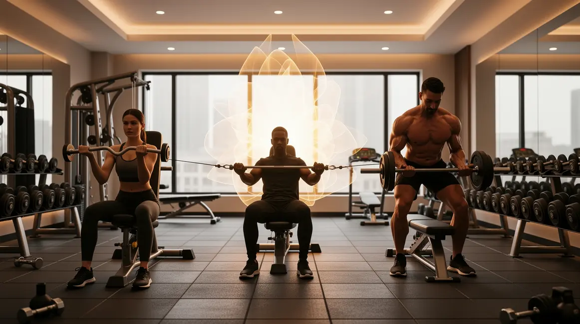 Salle musculation trois niveaux push pull legs volume