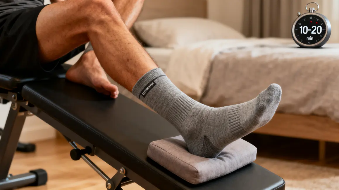recuperation jambes compression elevation coussin