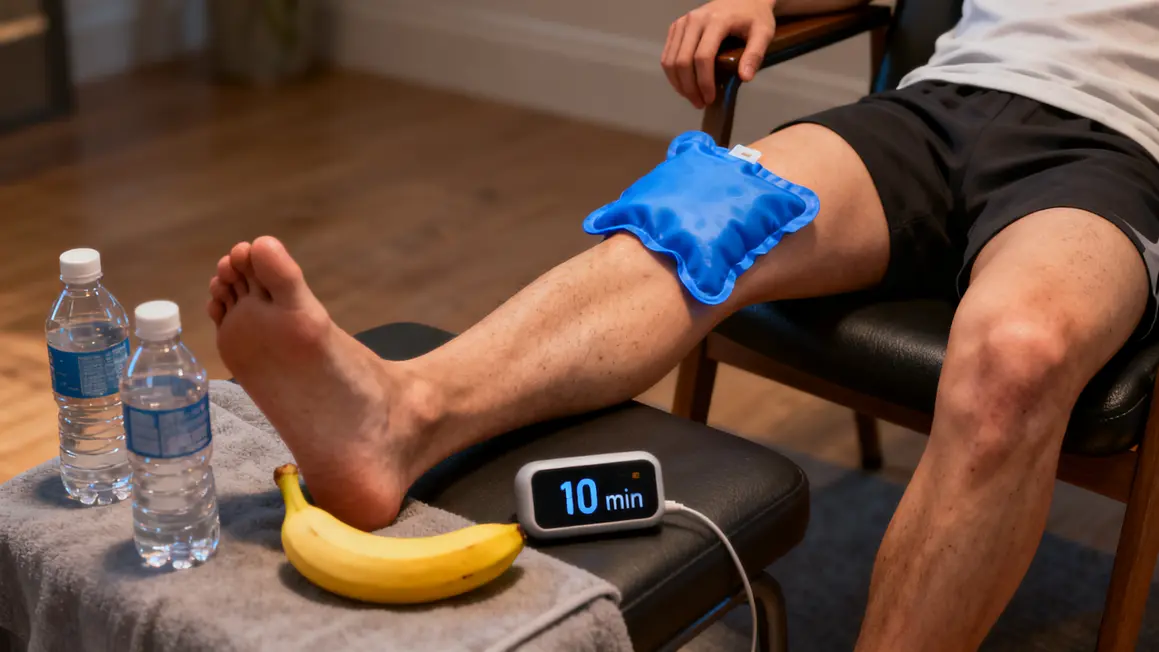 jambes surelevees hydratation banane glace