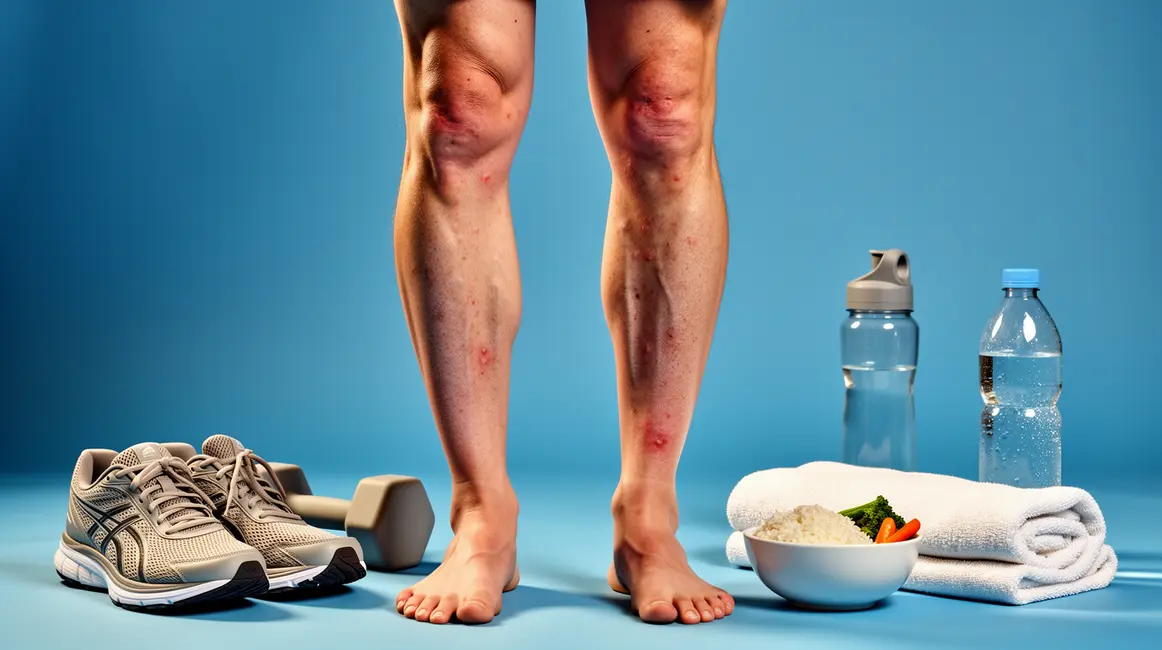 recuperation jambes icones sport hydratation repos