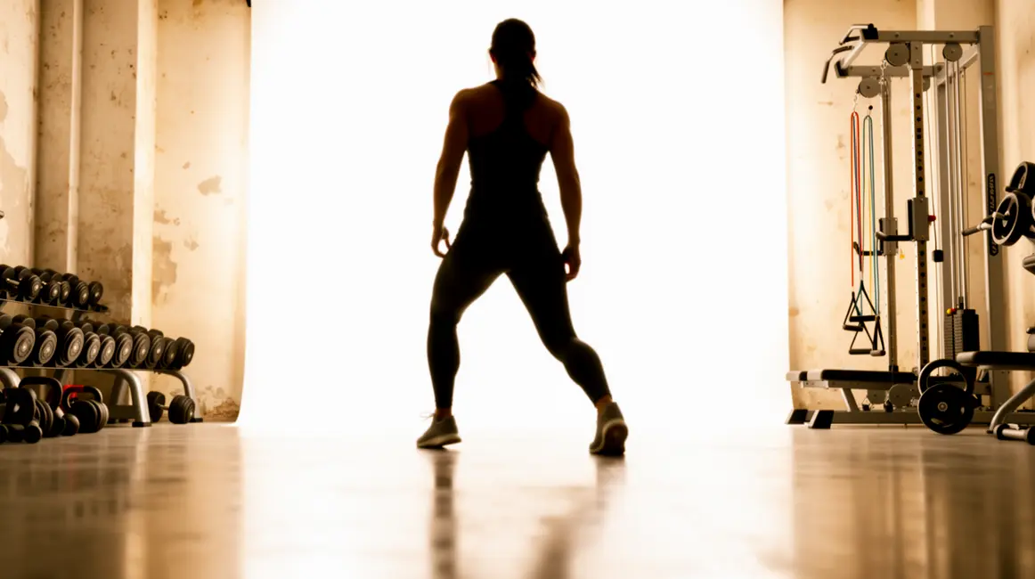 récupération jambes après séance en salle lumineuse