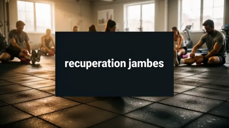 Salle de sport récupération jambes étirements massage