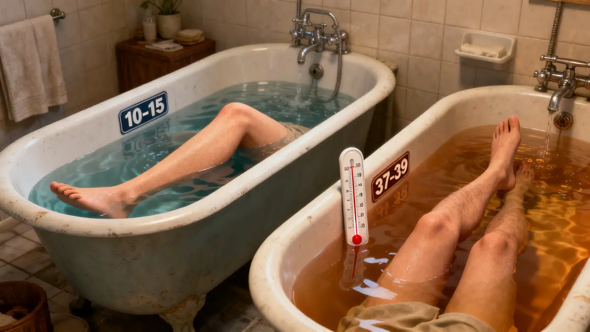 jambes immersion bain chaud froid récupération