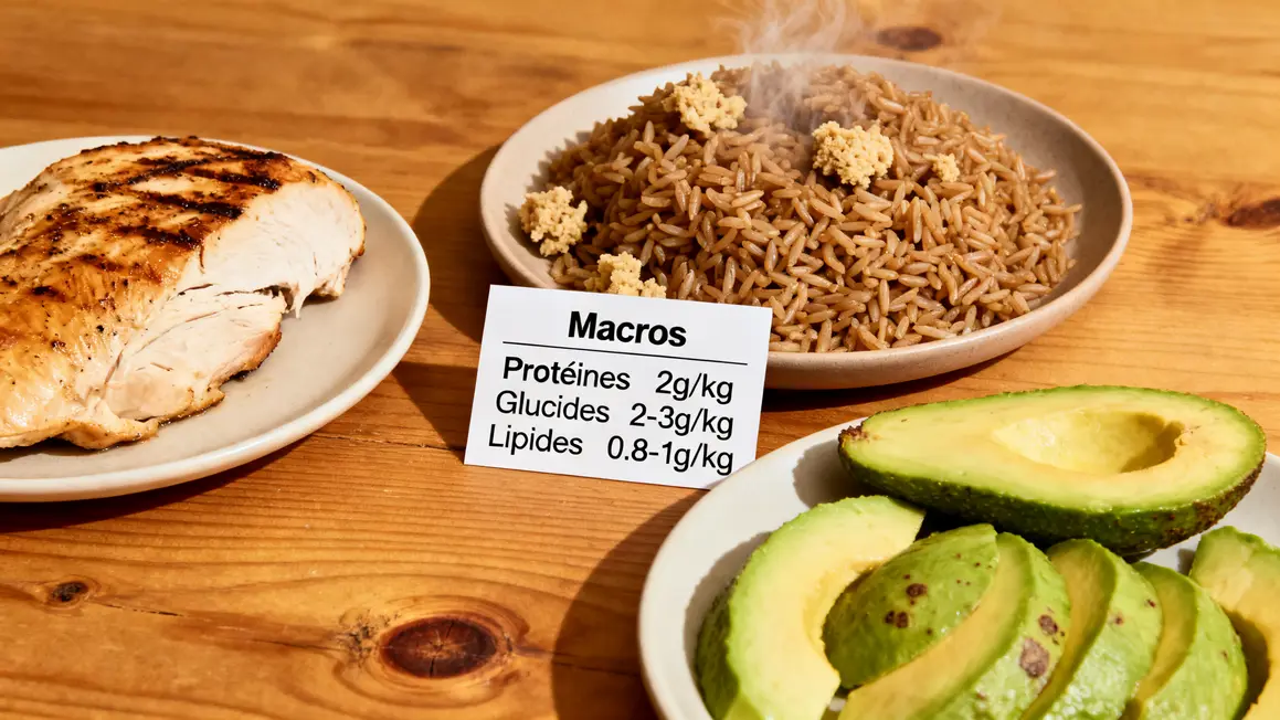 repas de seche bases nutrition viande maigre riz complet avocat macros