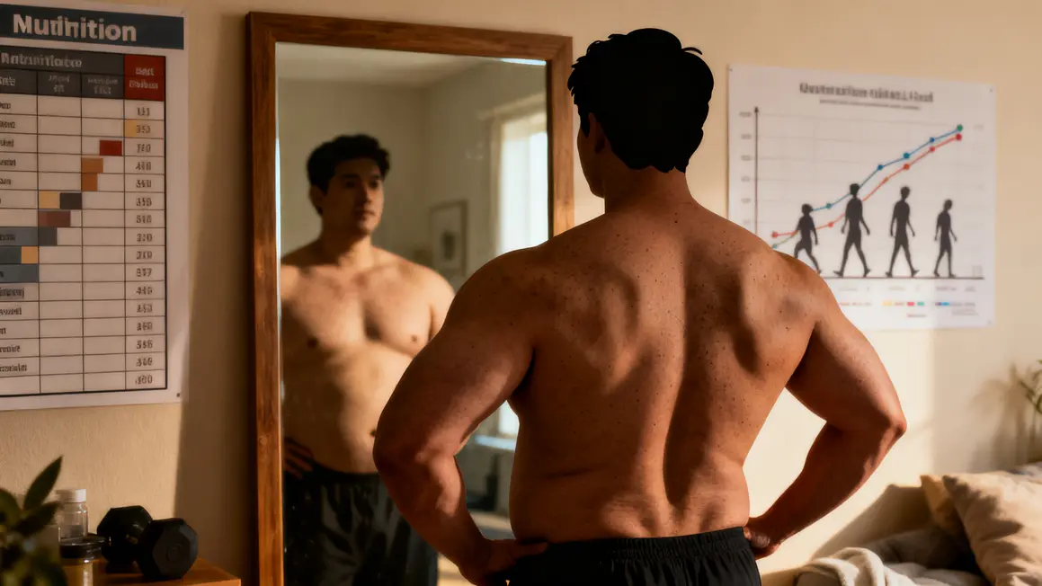 repas de sèche silhouette masculine nutrition graphique musculation