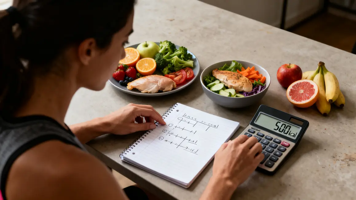 repas de seche deficit calorique balance calculatrice carnet sportif