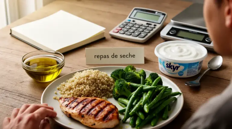 Table aliments bruts repas de sèche petit budget