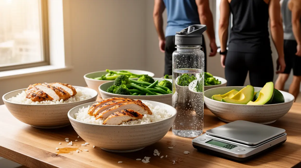 repas de sèche 2026 avec aliments sains et balance