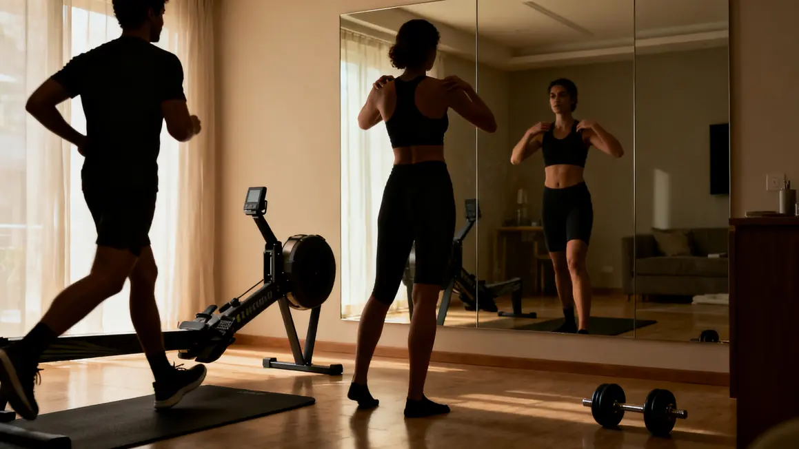 routine full body echauffement marche rameur
