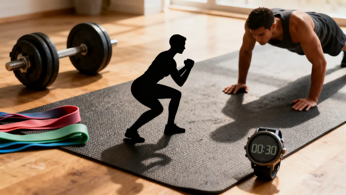 routine full body musculation séance squats pompes planche