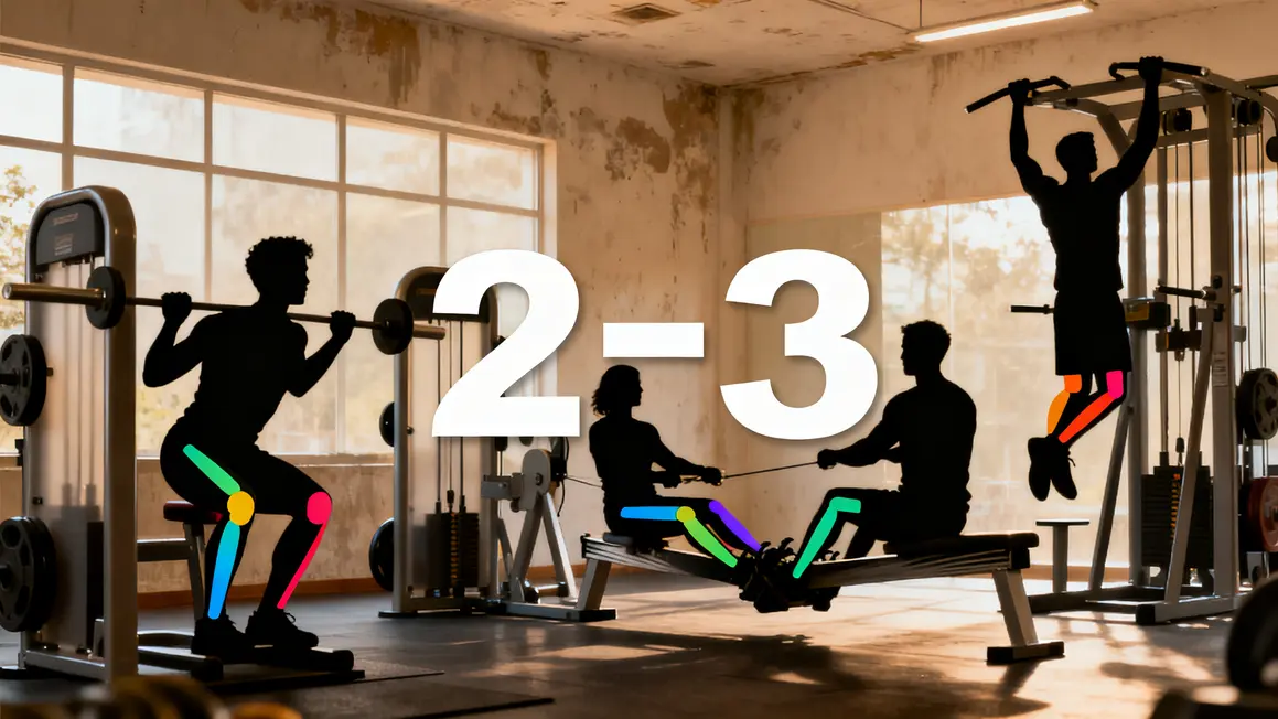 routine full body squat developpe couche traction rowing