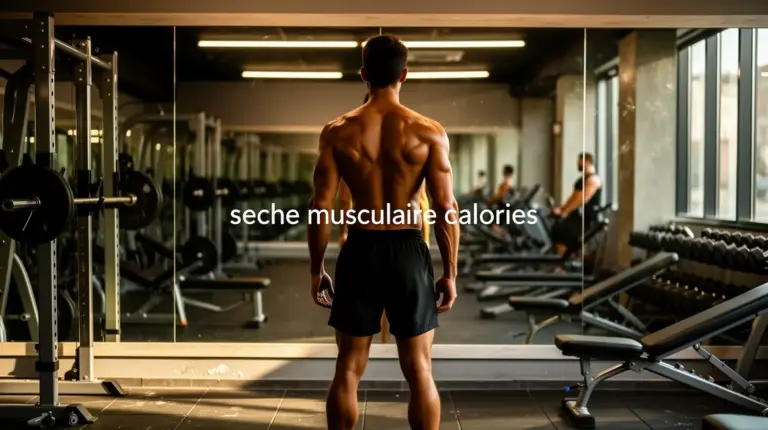 seche musculaire calories silhouette athletique dos miroir musculation