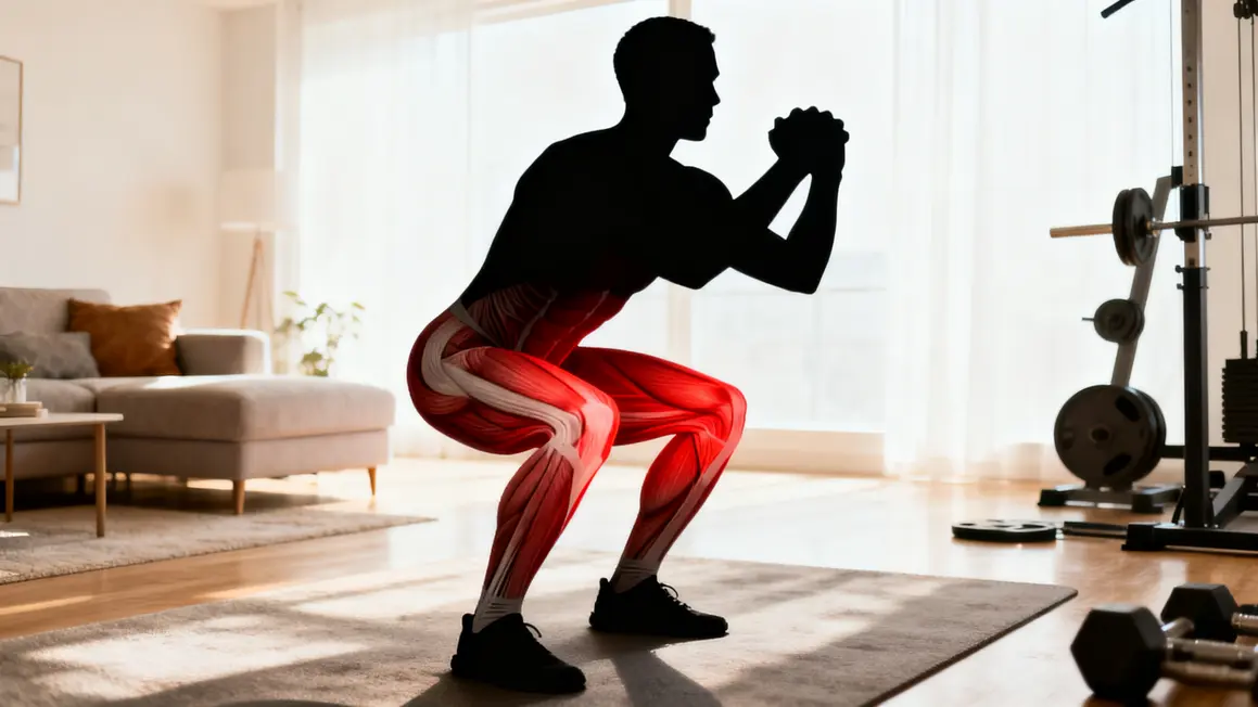 Muscles squat debutant routine sèche sans matériel