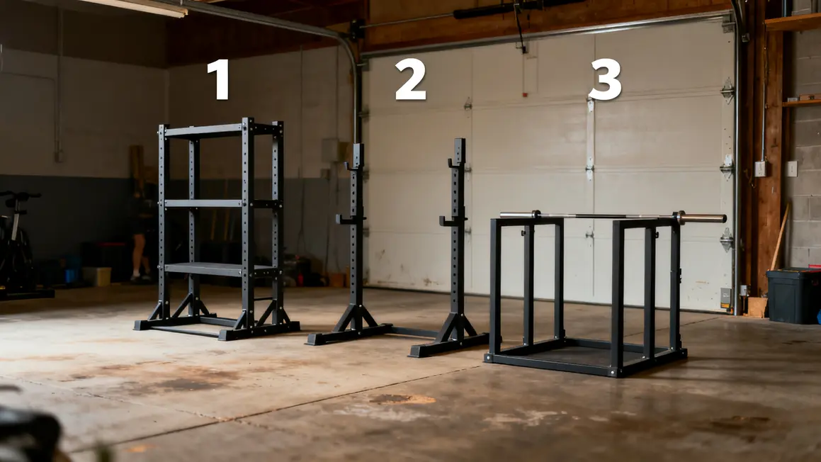 Squat debutant équipements rack cage stand budget sécurité