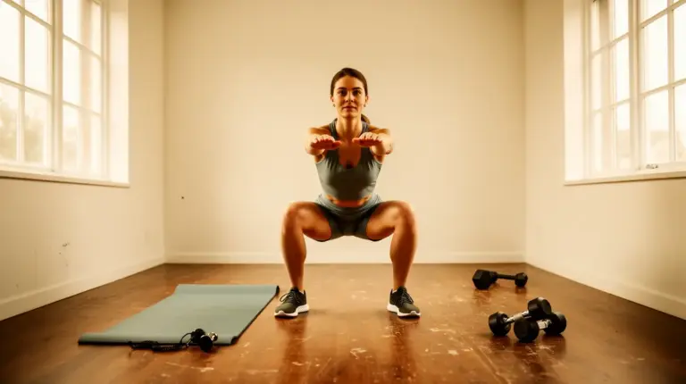 squat debutant salle de sport ou home gym