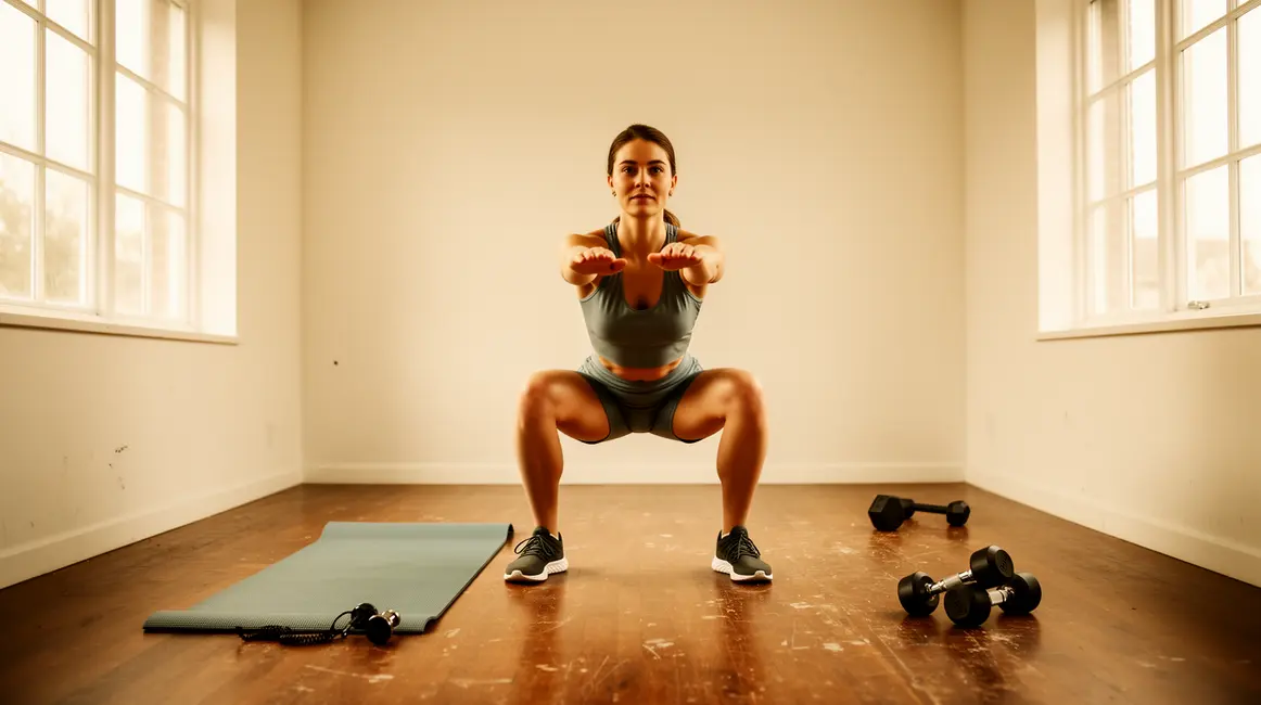 squat debutant salle de sport ou home gym