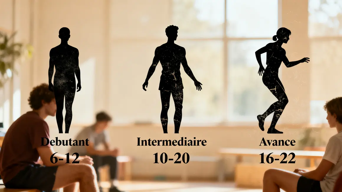 volume d'entraînement 2026 séries musculation débutant à avancé