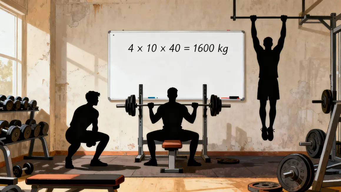 schema musculation squat developpe calcul volume