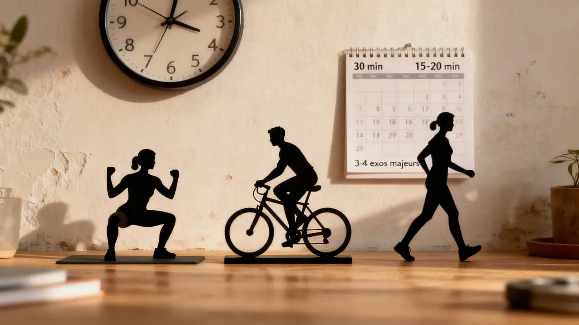 Volume entraînement emploi temps 30min musculation cardio