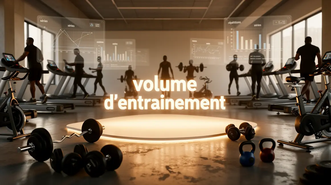 Salle moderne avec silhouettes musculation cardio volume entrainement