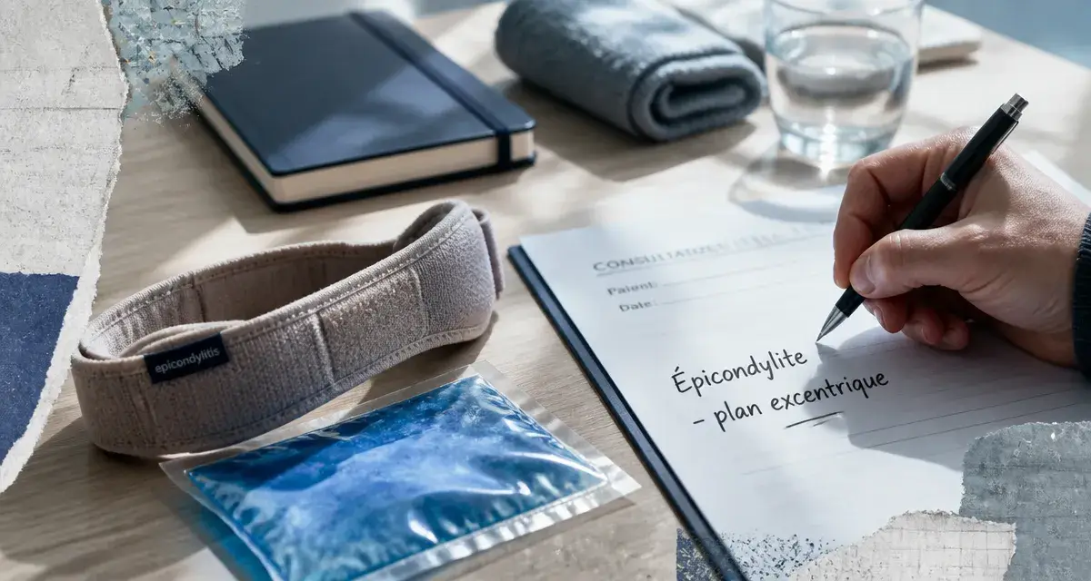 Orthèse anti-épicondylite et poche de froid pour comment soigner une tendinite au coude