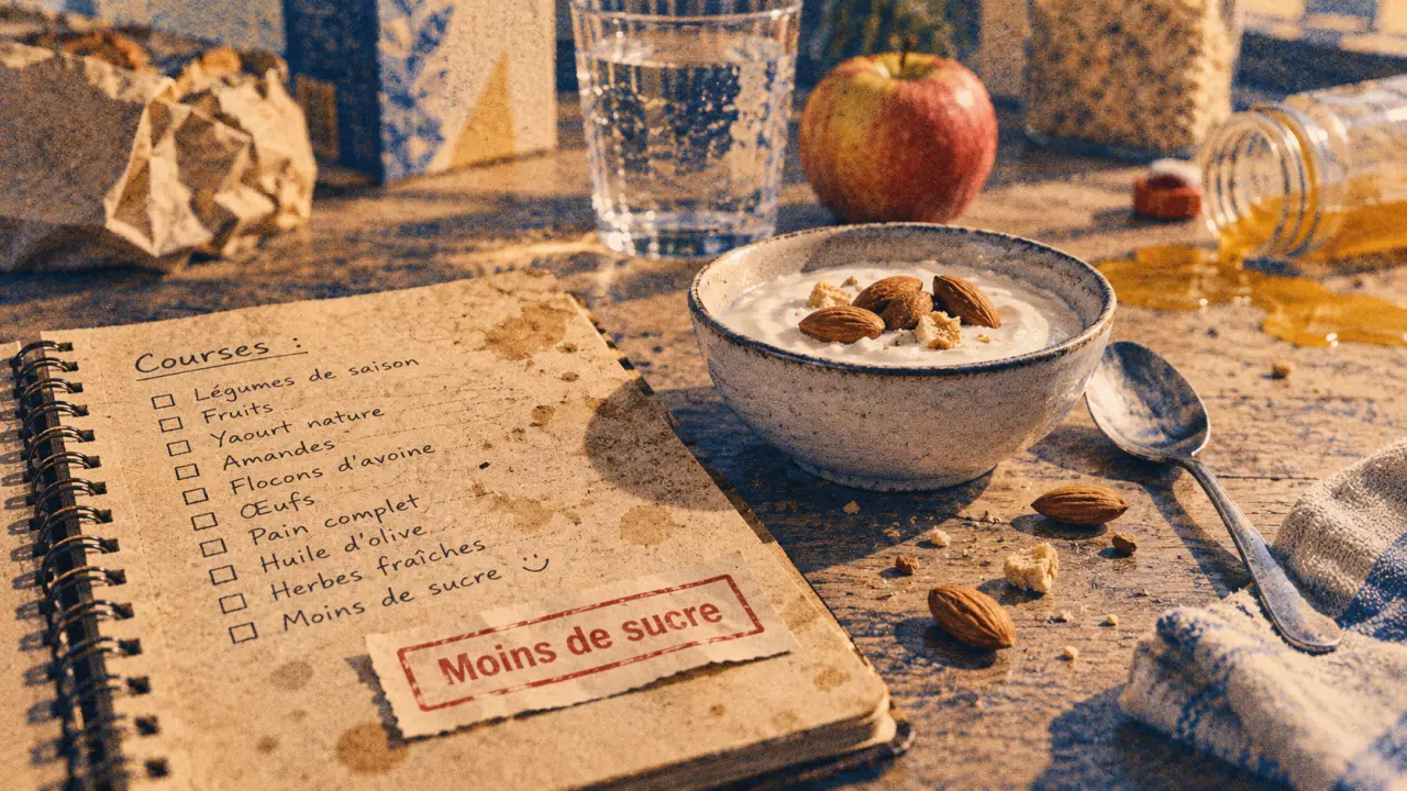 Arret sucre perte de poids : carnet de courses sans sucres