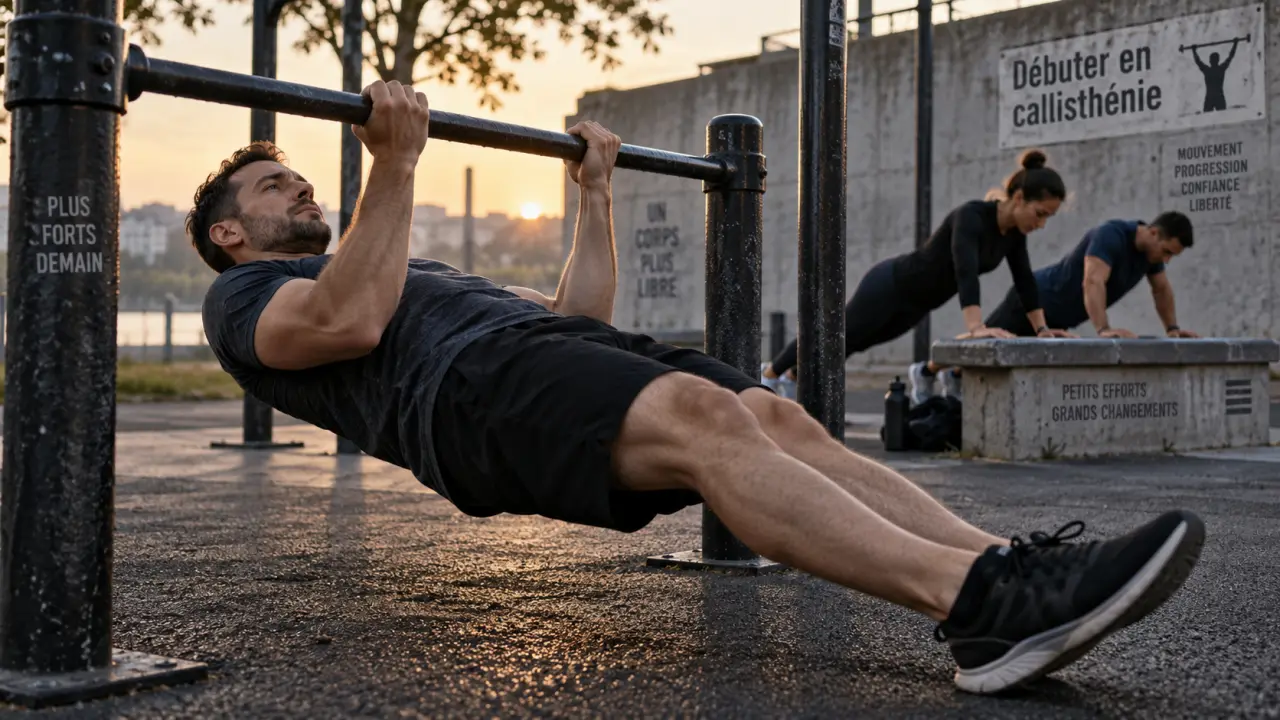 Programme calisthenics débutant : tractions australiennes et pompes