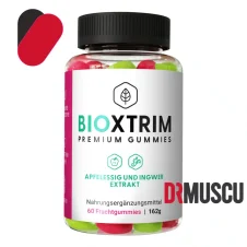 Bouteille de gummies BIOXTRIM pour complément alimentaire.