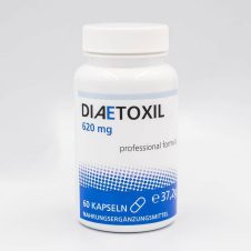 Bouteille de supplément Diaetoxil sur fond blanc